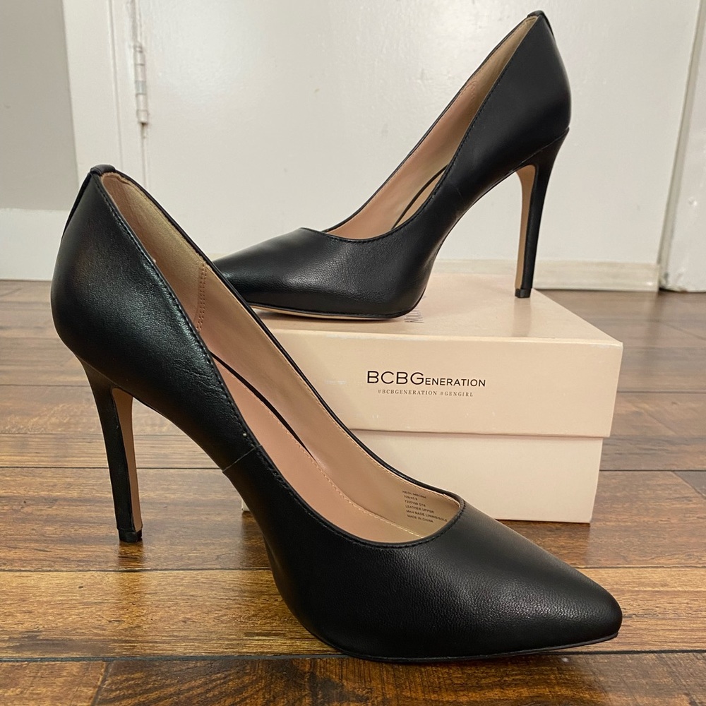 BCBGeneration Heidi Kidskin Black Heels